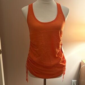 Athleta racer back tank with side draw strings
